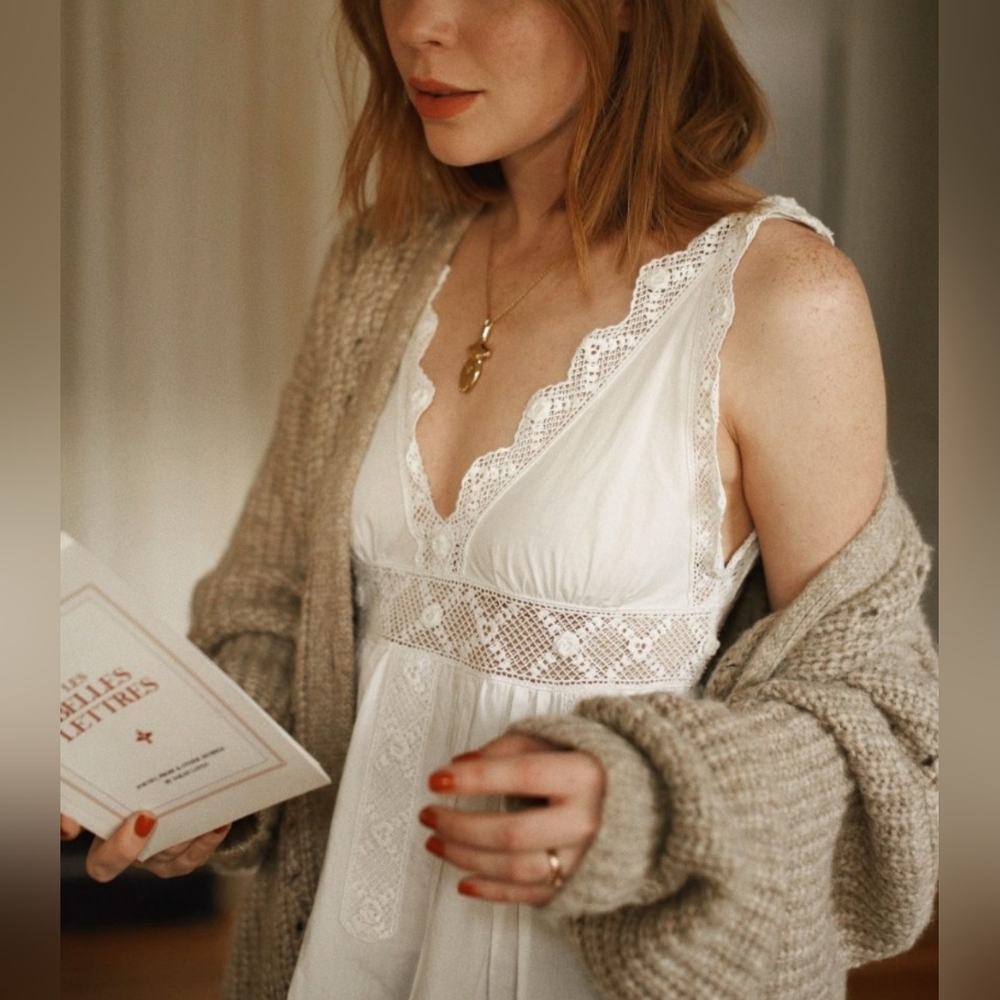 Doen Slate Nightgown in salt, small - Picture 6 of 13